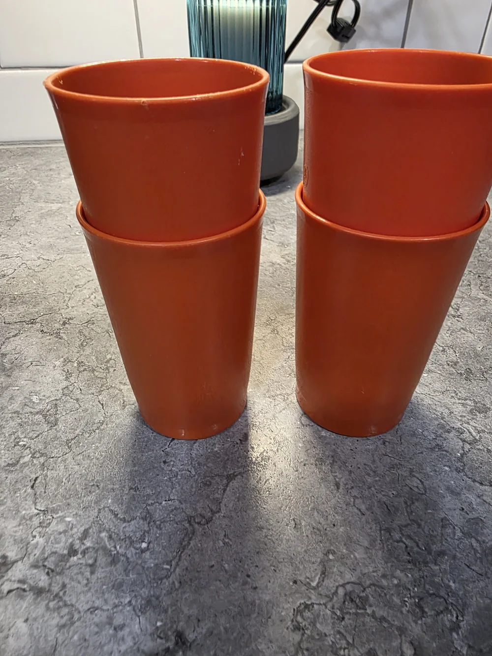 Set Of 4 - 8oz Tupperware Cups